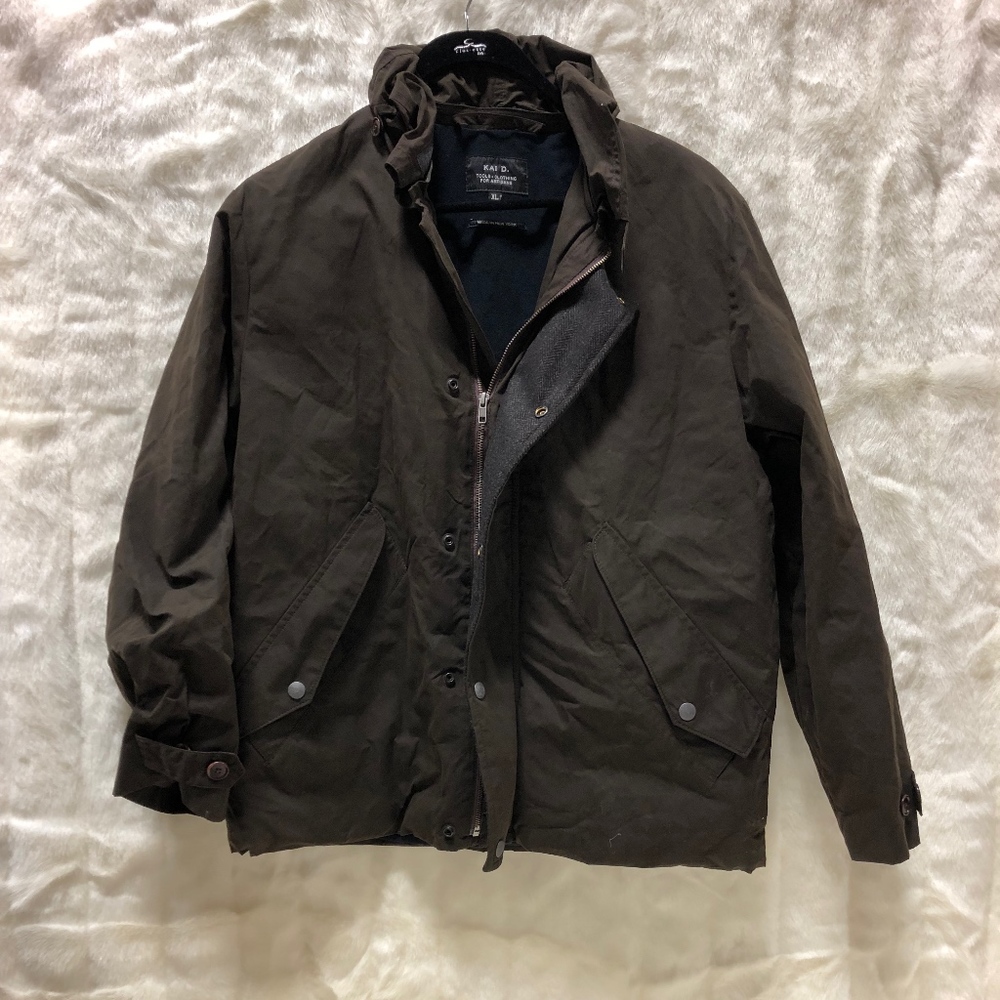 Mens XL Kai D. Brown Utility Jacket Brown